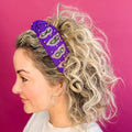 *Headband Knot - Mardi Gras Rhinestone Mask