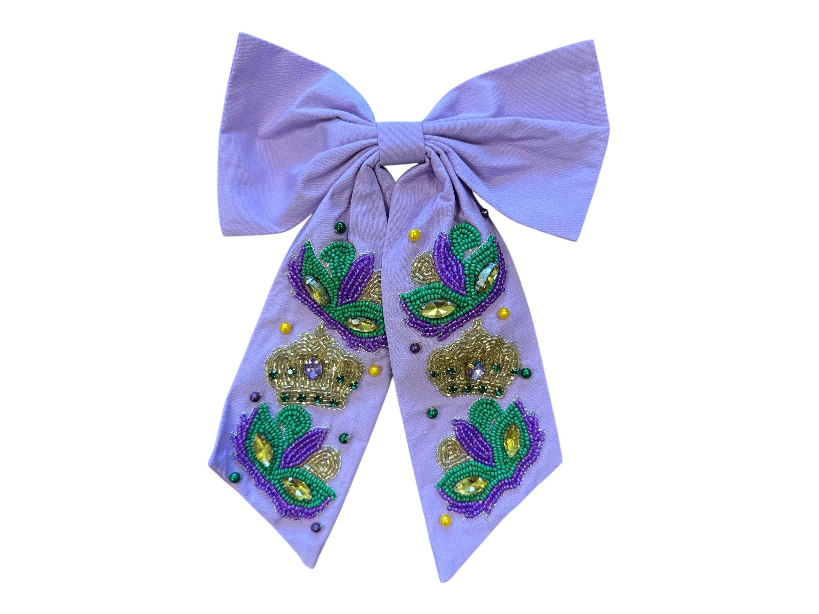Mardi Gras Bow - Mask and Crowns