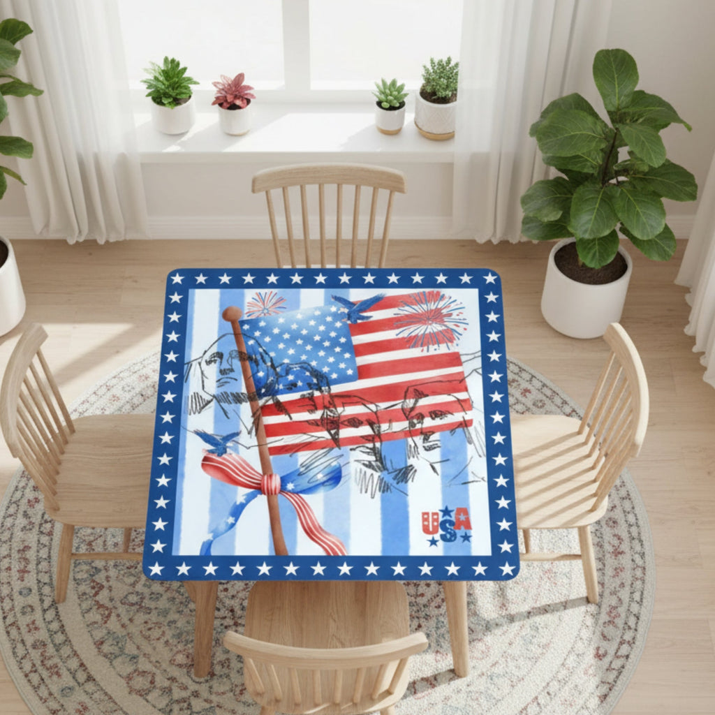 USA Patriotic Mount Rushmore Mahjong Mat