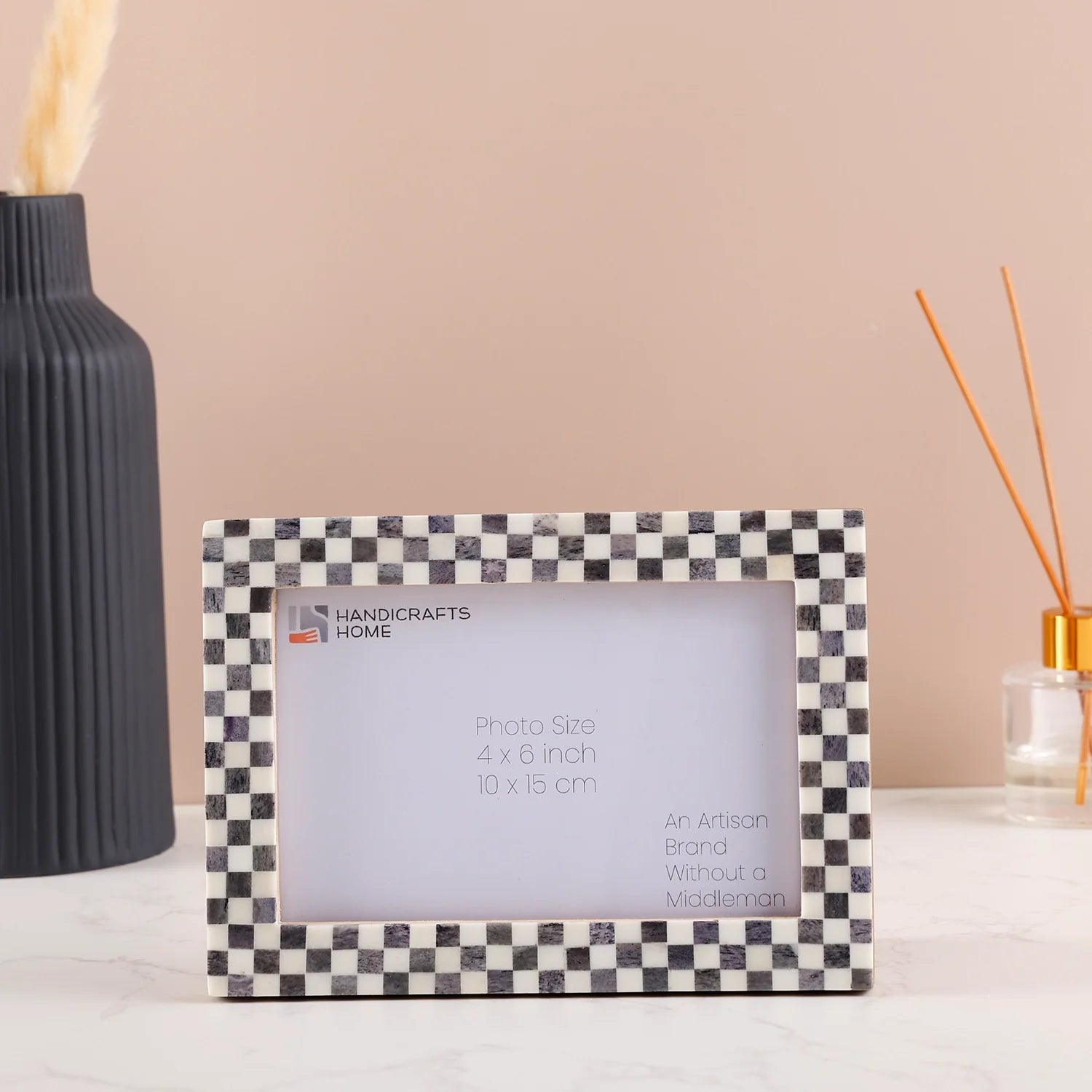 Picture Frame Checkered Pattern Bone Inlay Collection – 3 Sizes