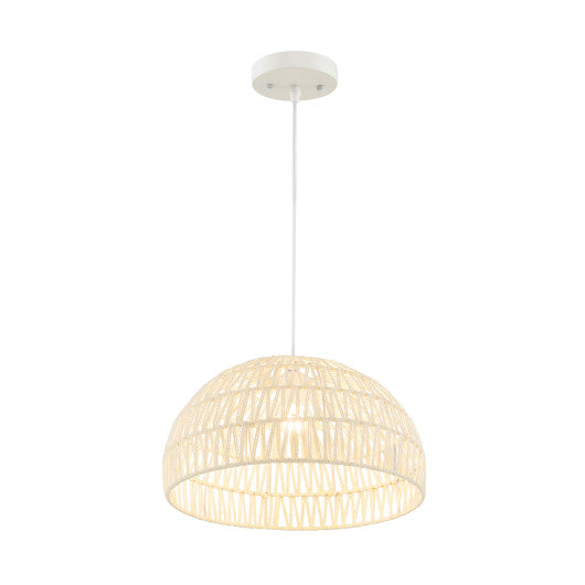 Farmhouse Rattan Pendant Lights-Beige