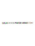 Seed Bead Bag Strap - Mardi Gras King Cake