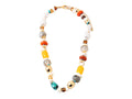 Multi Bead Necklace - Neutral with Pearls