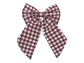 Gingham Bow - Maroon