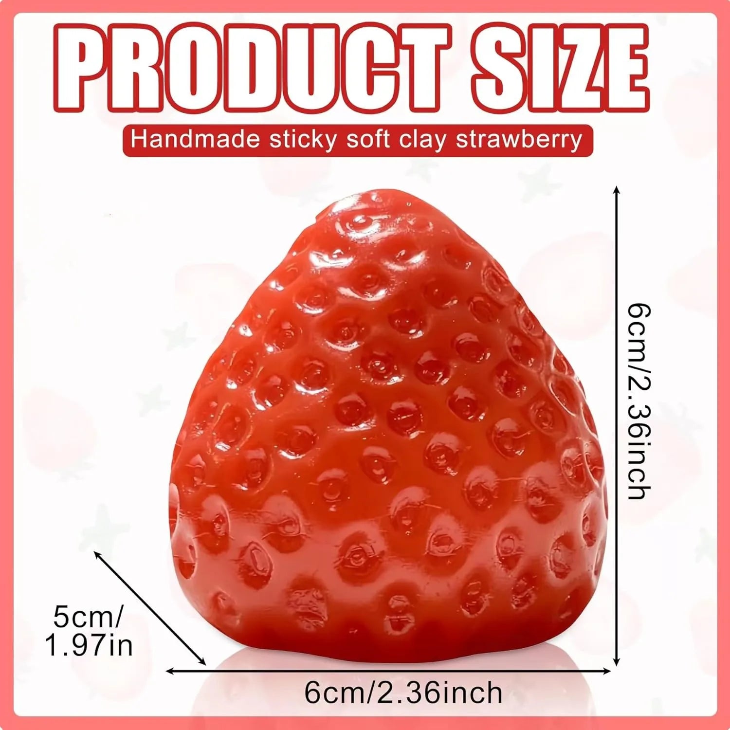 Strawberry Squishy Stress Toys Set | 3PCS Soft TPR Squeeze Fidget