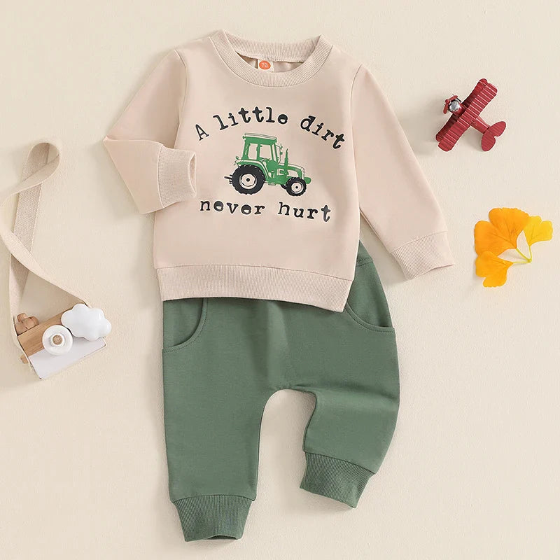A Litte Dirt Never Hurt Boy 2pc Set