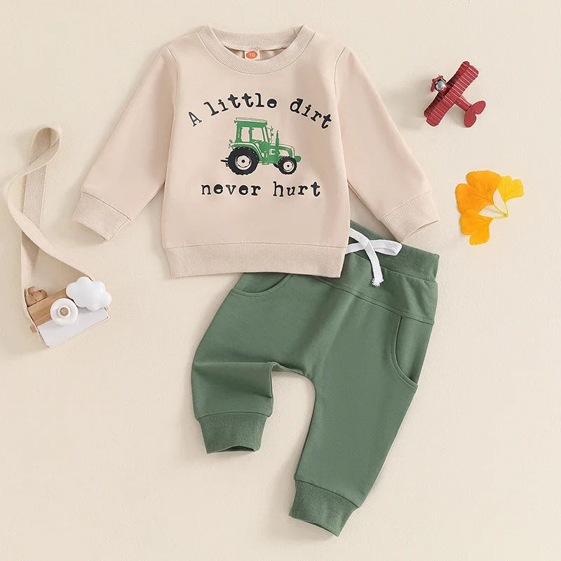 A Litte Dirt Never Hurt Boy 2pc Set