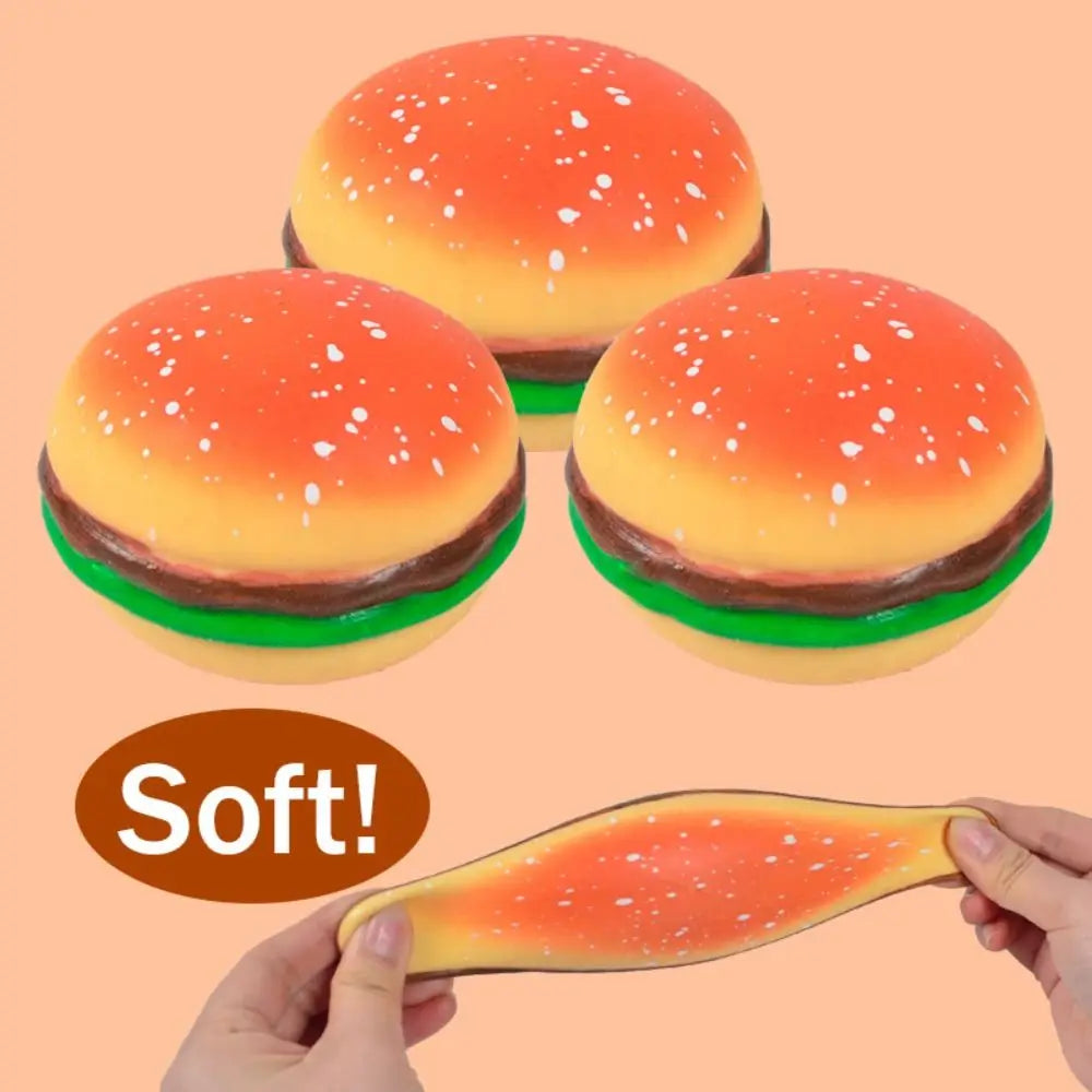 Squishy Hamburger Stress Ball | Sensory Toy for Stress and Anxiety Relief