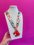 Scarf Necklace - Crab