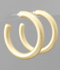 Matte Gold Hoops