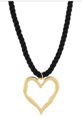 Bold Heart Cord Necklace