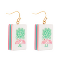 Mahjong Tile Earrings - Bird Bam
