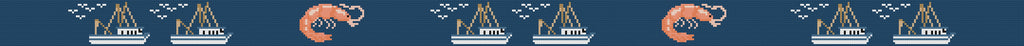Shrimp and Boats Needlepoint Belt