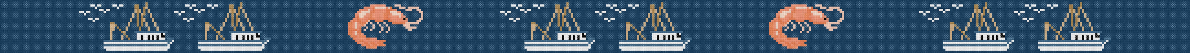 Shrimp and Boats Needlepoint Belt