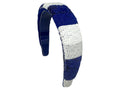 Solid Headband - Game Day - Royal and White