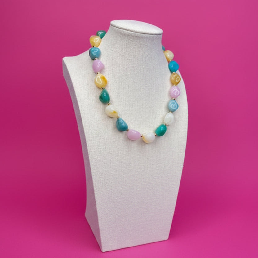 Spring Colorful Bead Necklace