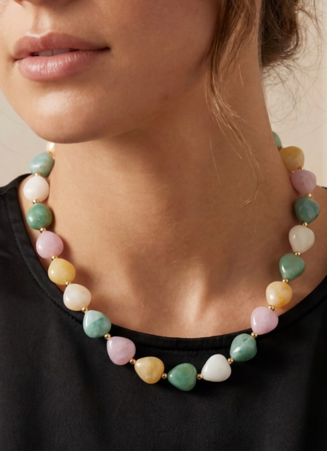 Spring Colorful Bead Necklace
