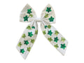 St. Patrick's Day Green Star Bow - Sequin Star