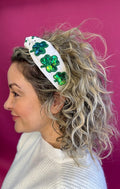 St. Patrick's Day Headband Knot - Sequin Clover