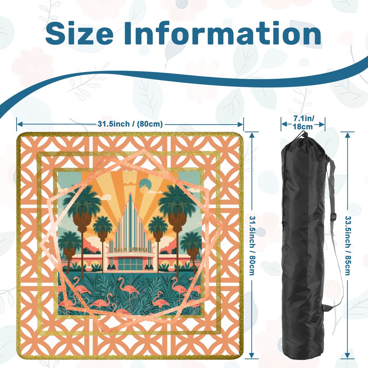 Art Deco Citrus Palm Springs Playfield Mahjong Mat