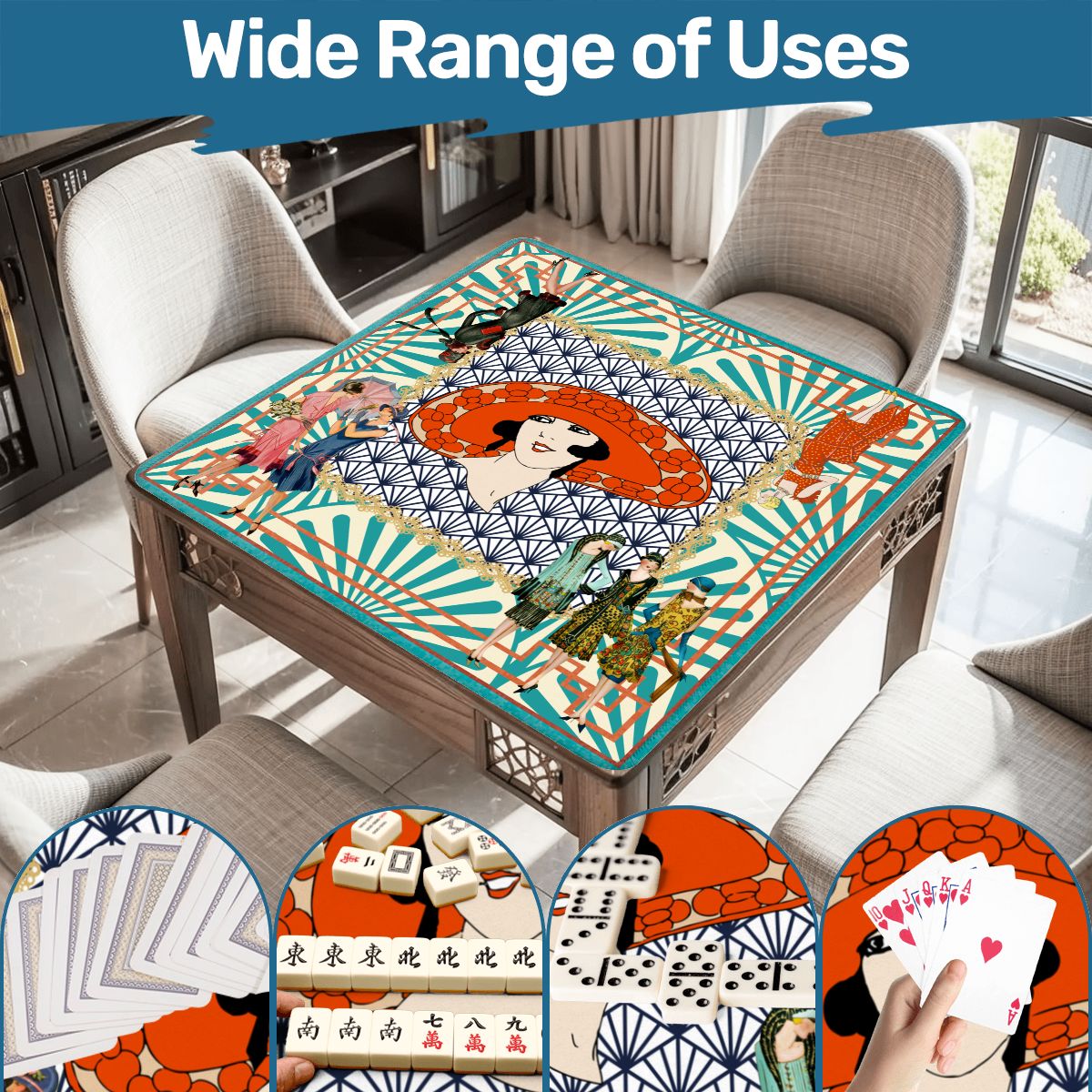 The Roaring 1920's Art Deco Mahjong Mat