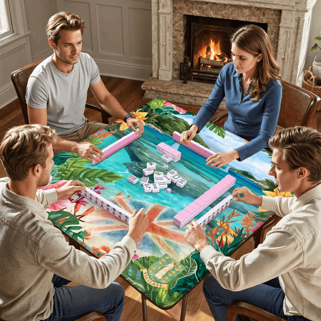 BVI British Virgin Islands Tropical Mahjong Mat
