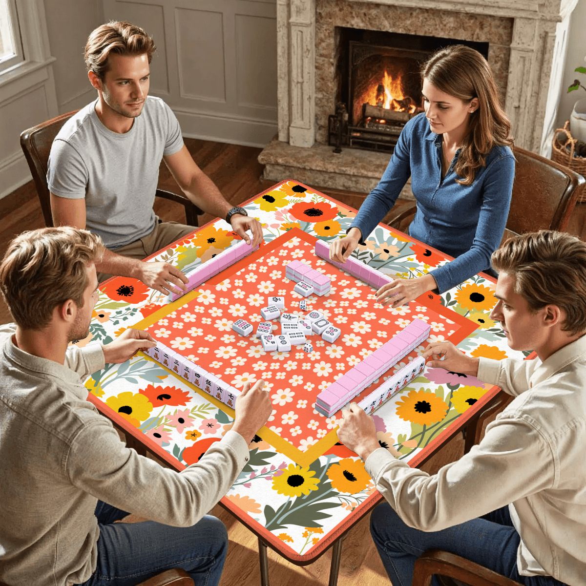 Petals And Pungs Spring Garden Mahjong Mat