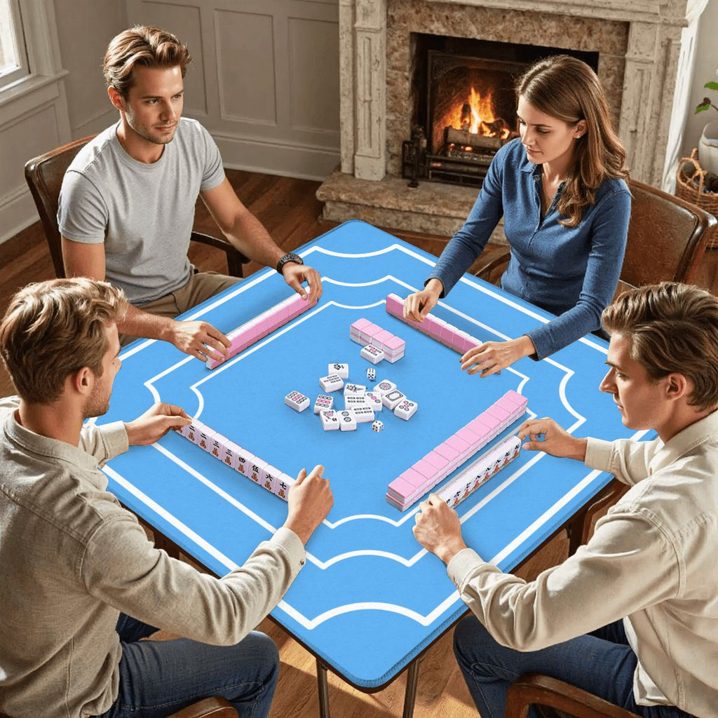 Plain And Simple Robins Egg  Blue Minimalist Mahjong Mat