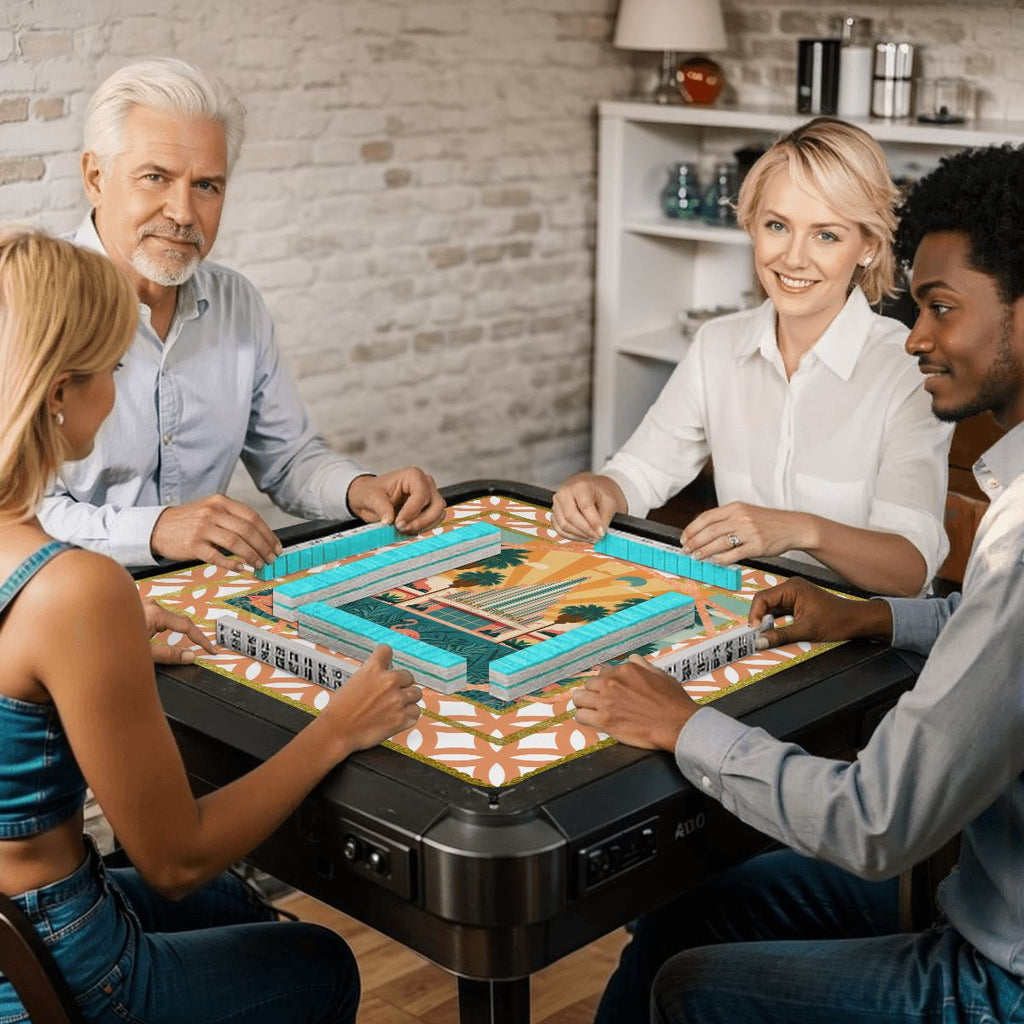 Art Deco Citrus Palm Springs Playfield Mahjong Mat