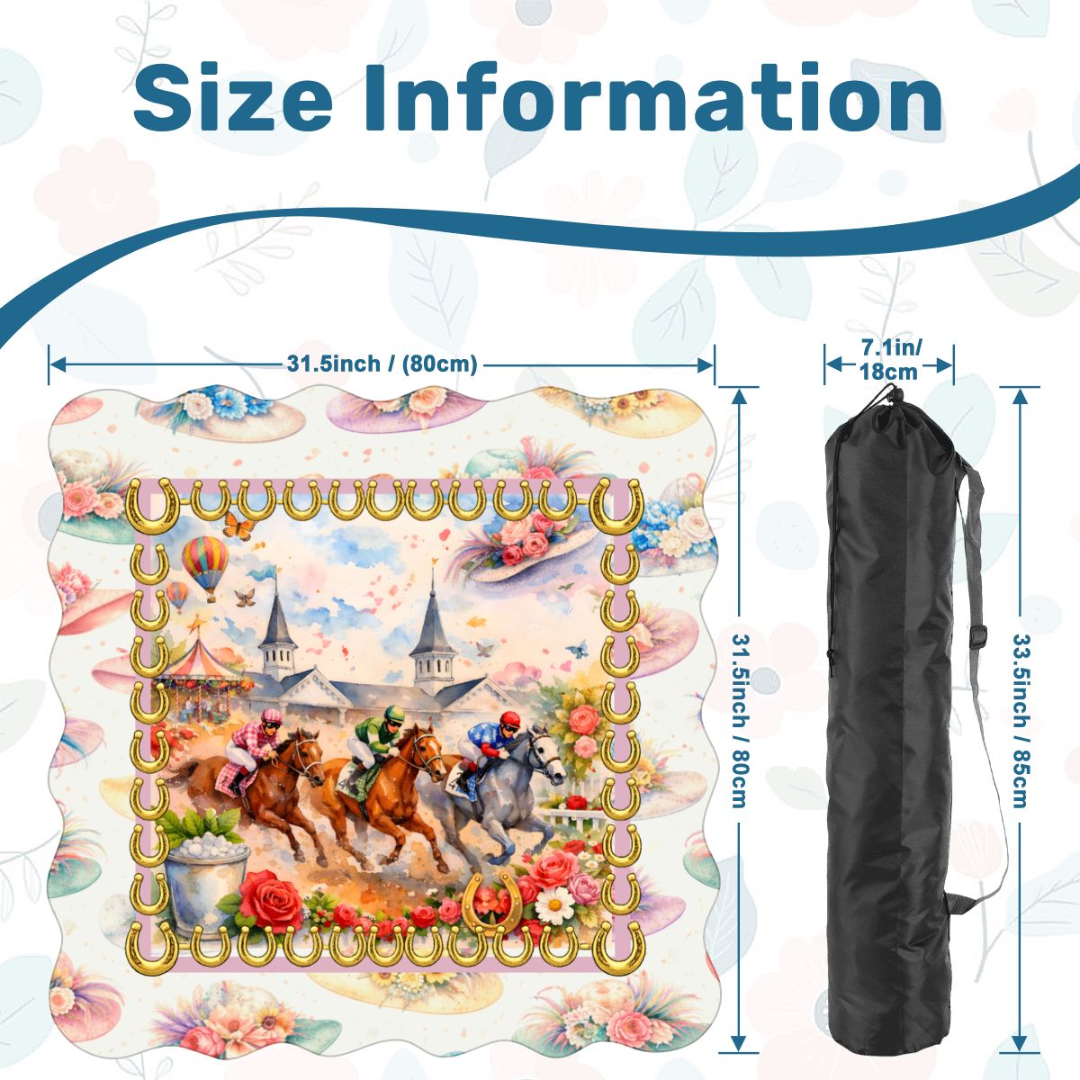 Kentucky Derby Scalloped Mahjong Mat