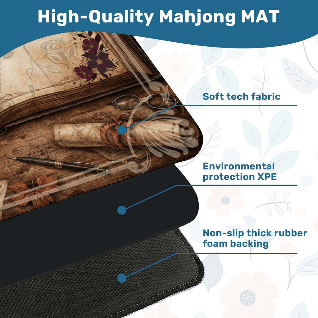 Dark Academia Mahjong Mat, Poe Edition #2