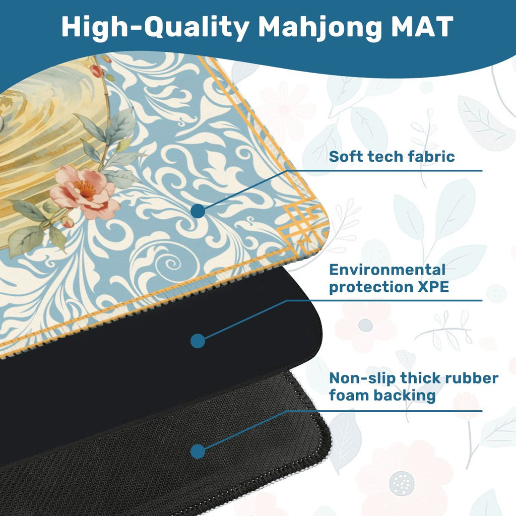 On Golden Pond Swan Mahjong Mat