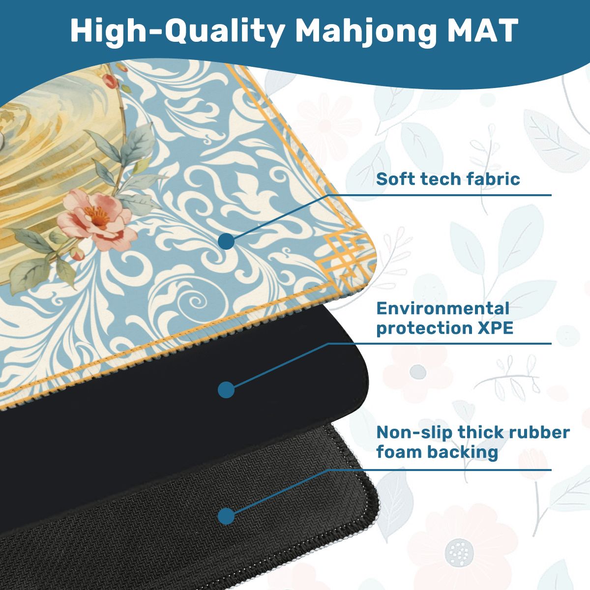 On Golden Pond Swan Mahjong Mat