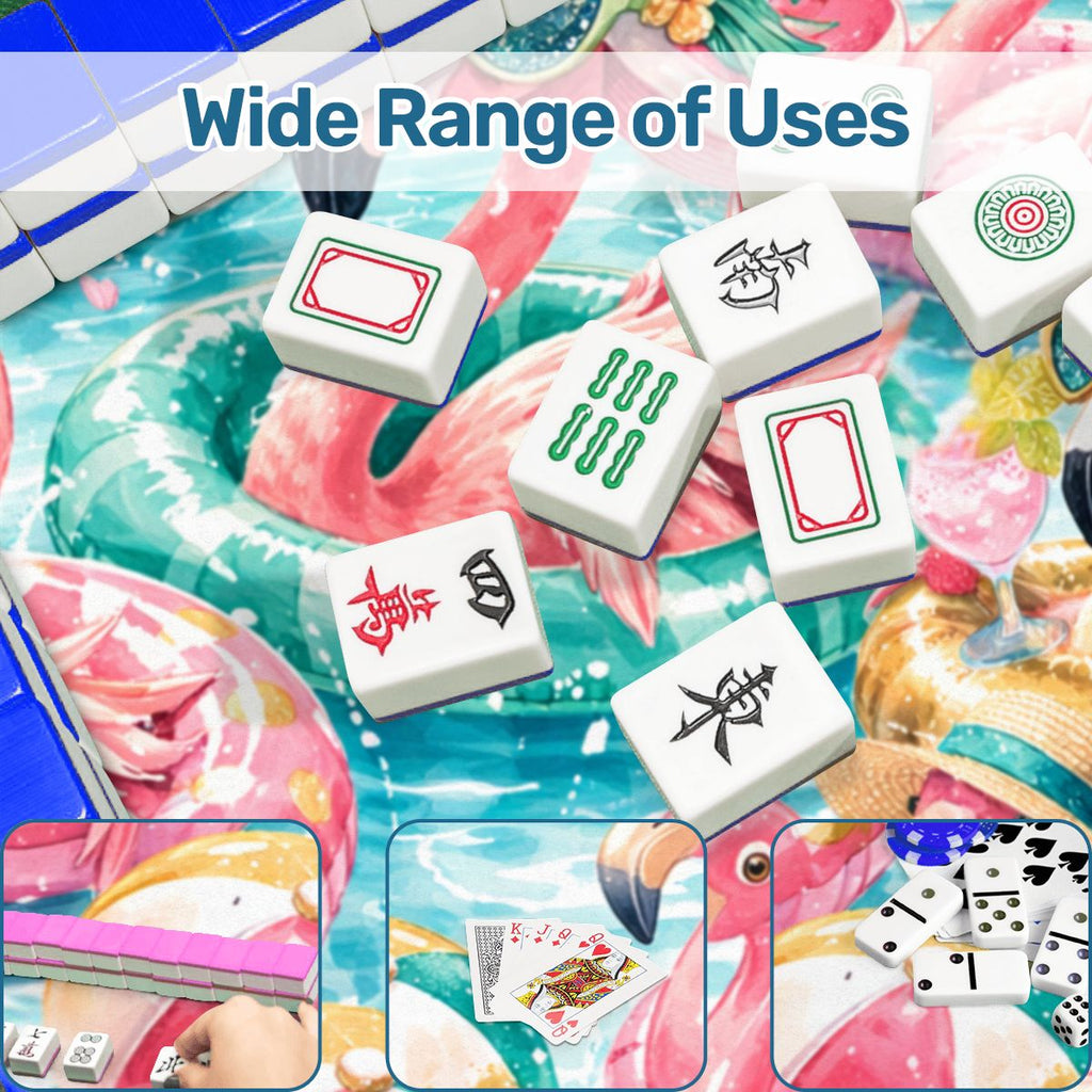 Flamingo Palm Party Mahjong Mat