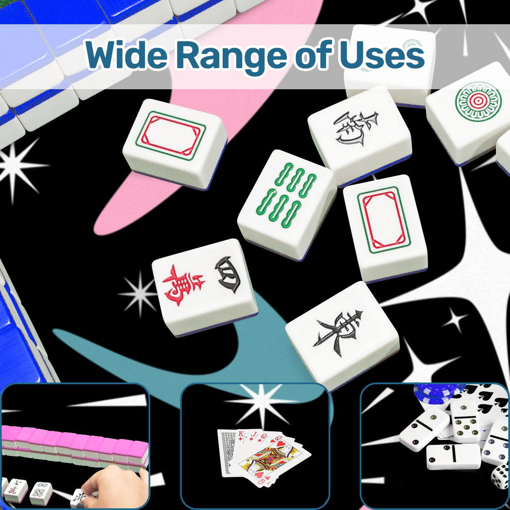 Sky Rockets In Flight Modern Black Mini Mahjong Mat