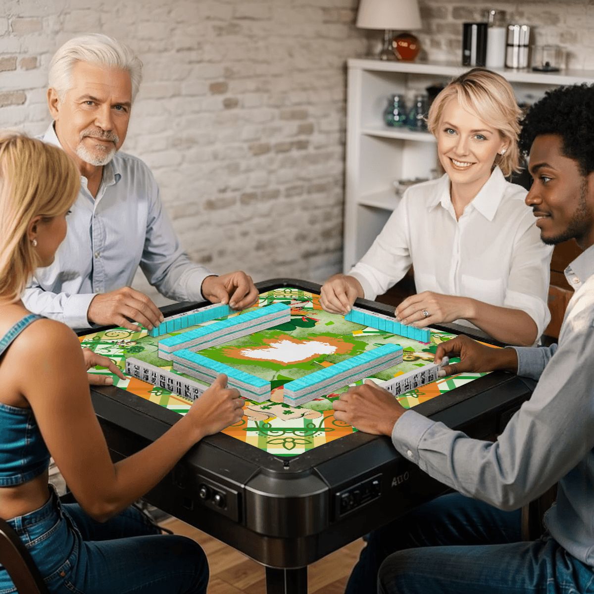 Luck Of The Irish, Vintage Nostalgia Charming Mahjong Mat