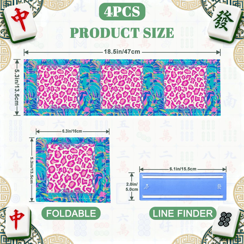 Preppy Pastel Garden Club Wild Thing 4 Mahjong Card Holder with Line Finder