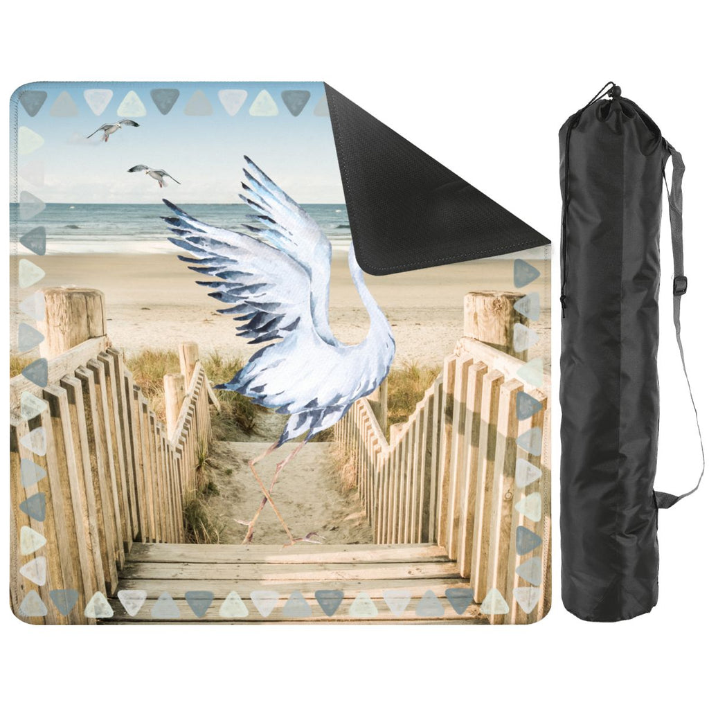 Heron Harbor Mahjong Mat, Beachy Vibe Heron Mahj Mat