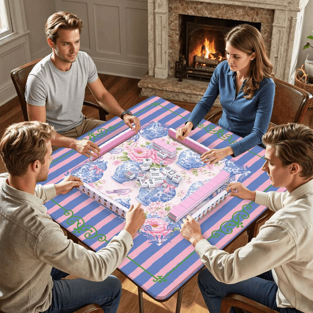 The Ginger Jar Garden Chinoiserie Preppy Mahjong Mat