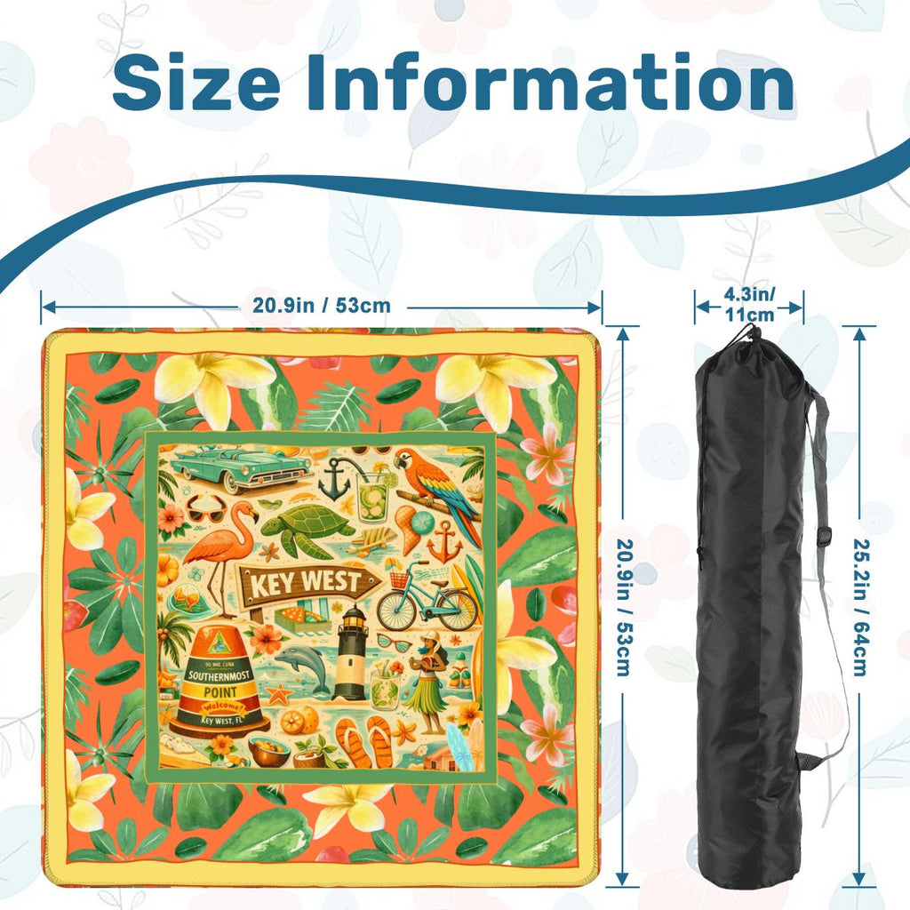 The Florida Keys Mini Travel Mahjong Mat