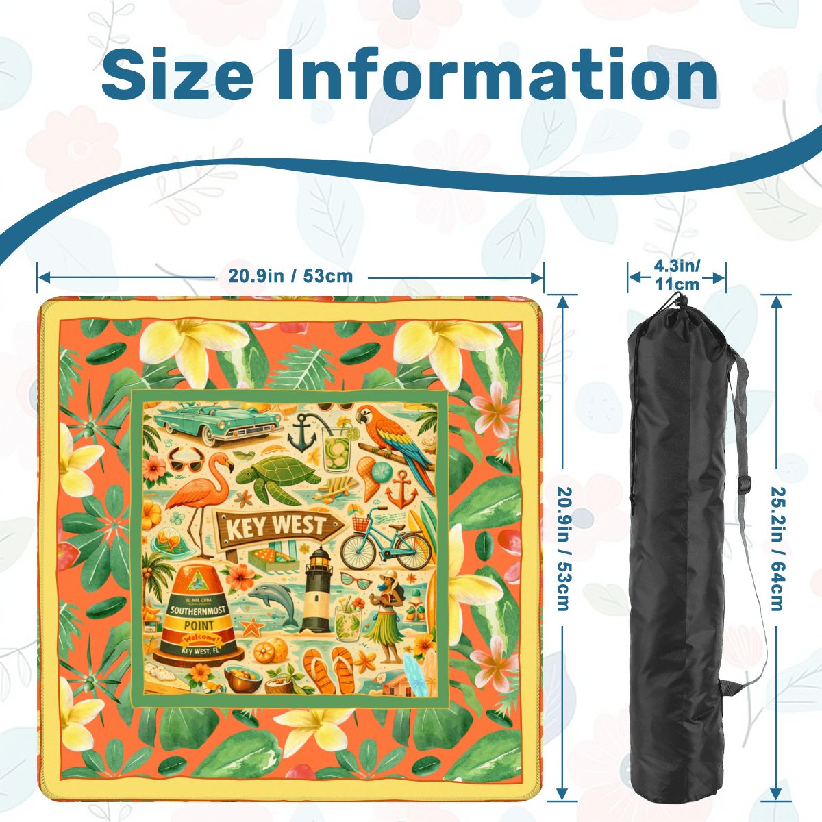 The Florida Keys Mini Travel Mahjong Mat