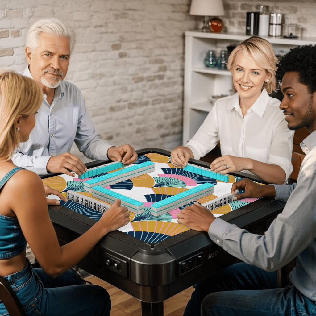 Modern Art Deco Speakeasy Mahjong Mat