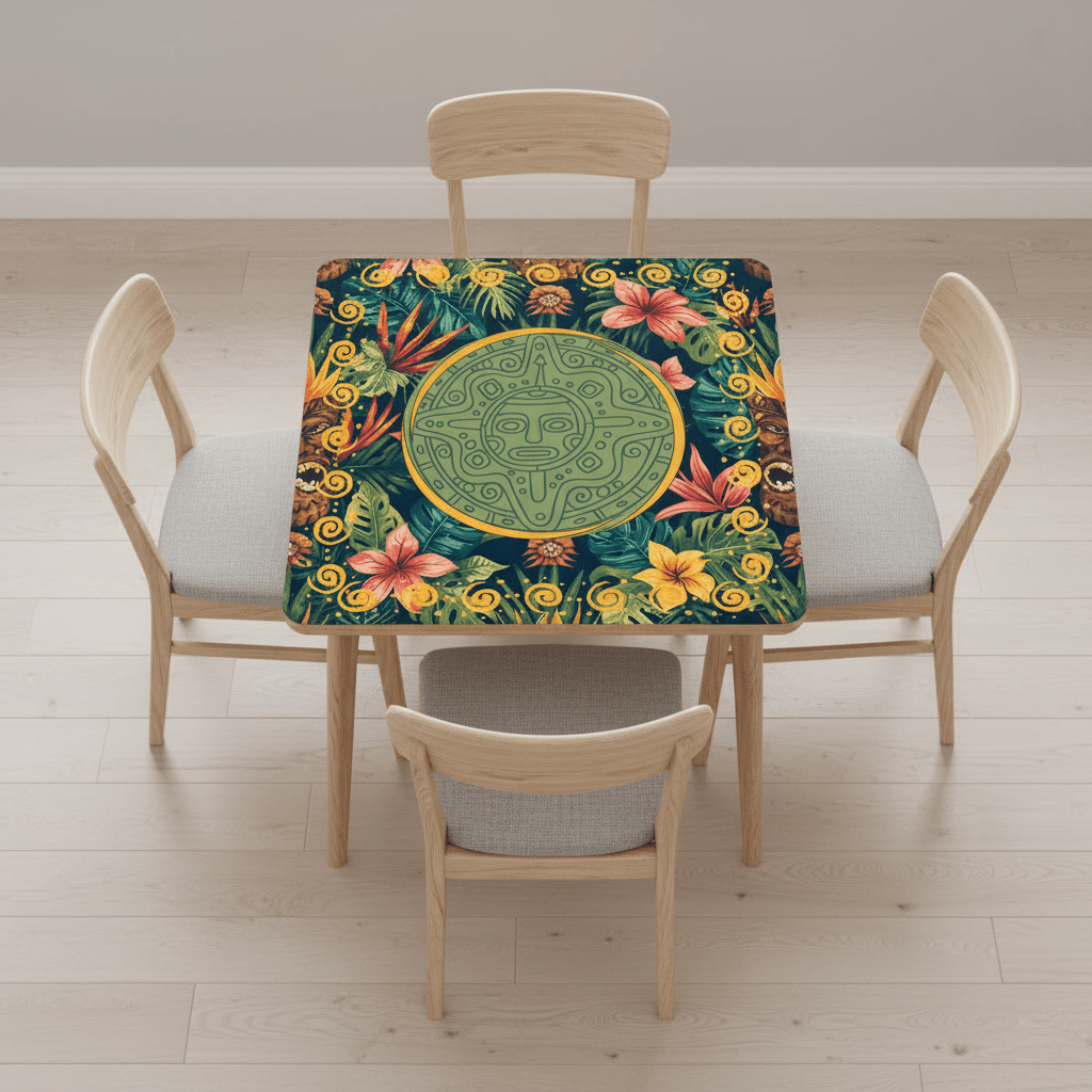 Tiki Time Infusion Tropical Mahjong Mat