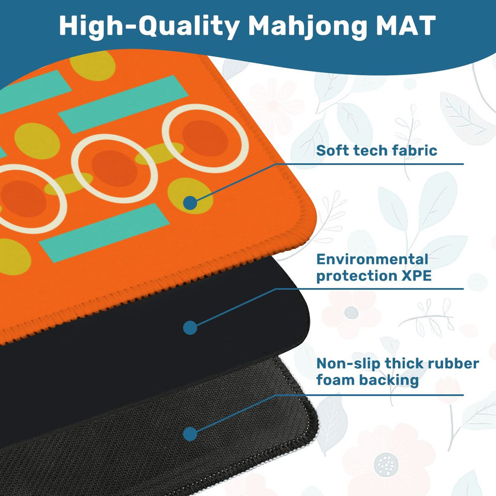 Palm Springs Orange Mahjong Mat
