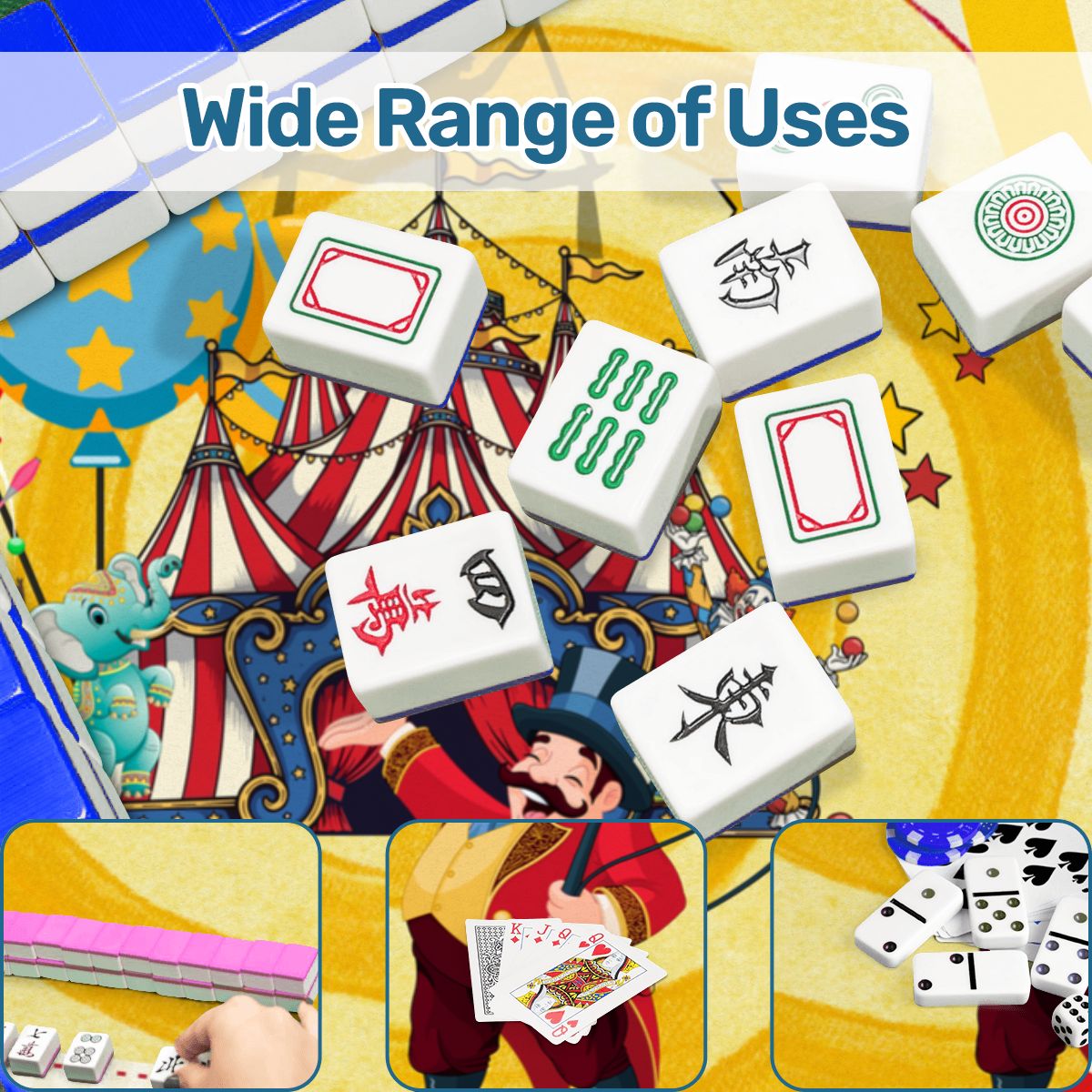 Send in the Clowns Circus Themed Mahjong Mat