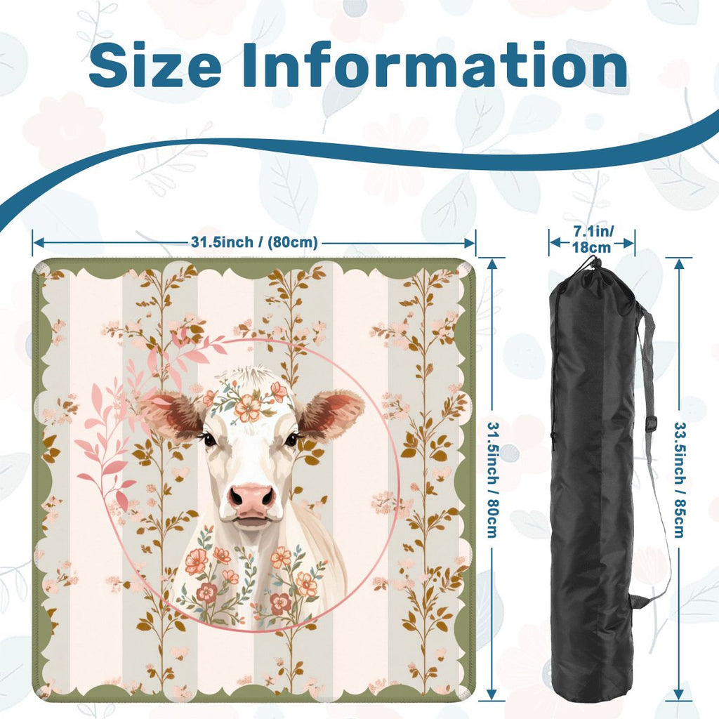 Laugh Until The Cows Come Home Floral Preppy Mahjong Mat