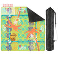 Aloha Hawaii Mahjong Mat Fun Whimsical Lime Green Orange Polynesian Mahj Mat