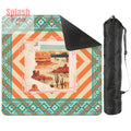 Arizona Southwest Whimsical Orange, Teal, Splash Of Pink State Mahjong Mat