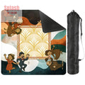 Art Deco Mahjong Mat With Whimsical Playful Couples