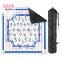 Asian Floral Mahjong Mat Learning Mat With Instructions Preppy Pink Striped